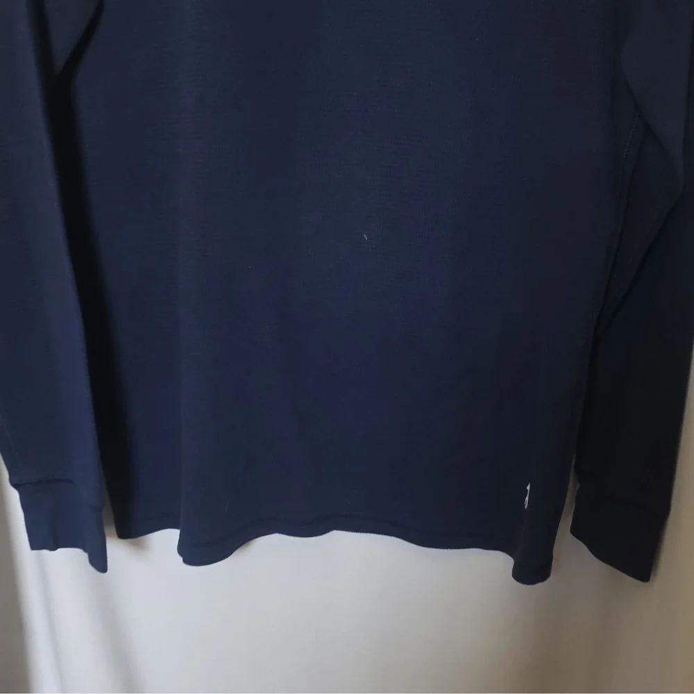 Polo Ralph Lauren Mens Navy Waffle Knit Long Sleeve Crew Neck Pajama Top L